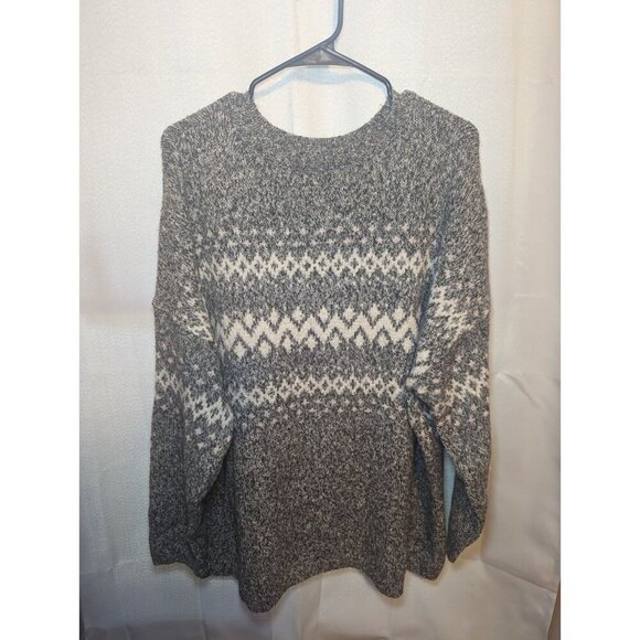 J. Jill Pullover Sweater Size XL Top Casual Marled Grey Nordic Soft Comfy R97641 - Picture 6 of 11